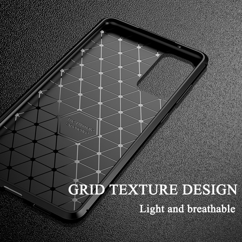 เคส Samsung Galaxy S20 #เคสฝาหลังนิ่ม Carbon Fiber Anti-drop TPU Protection
