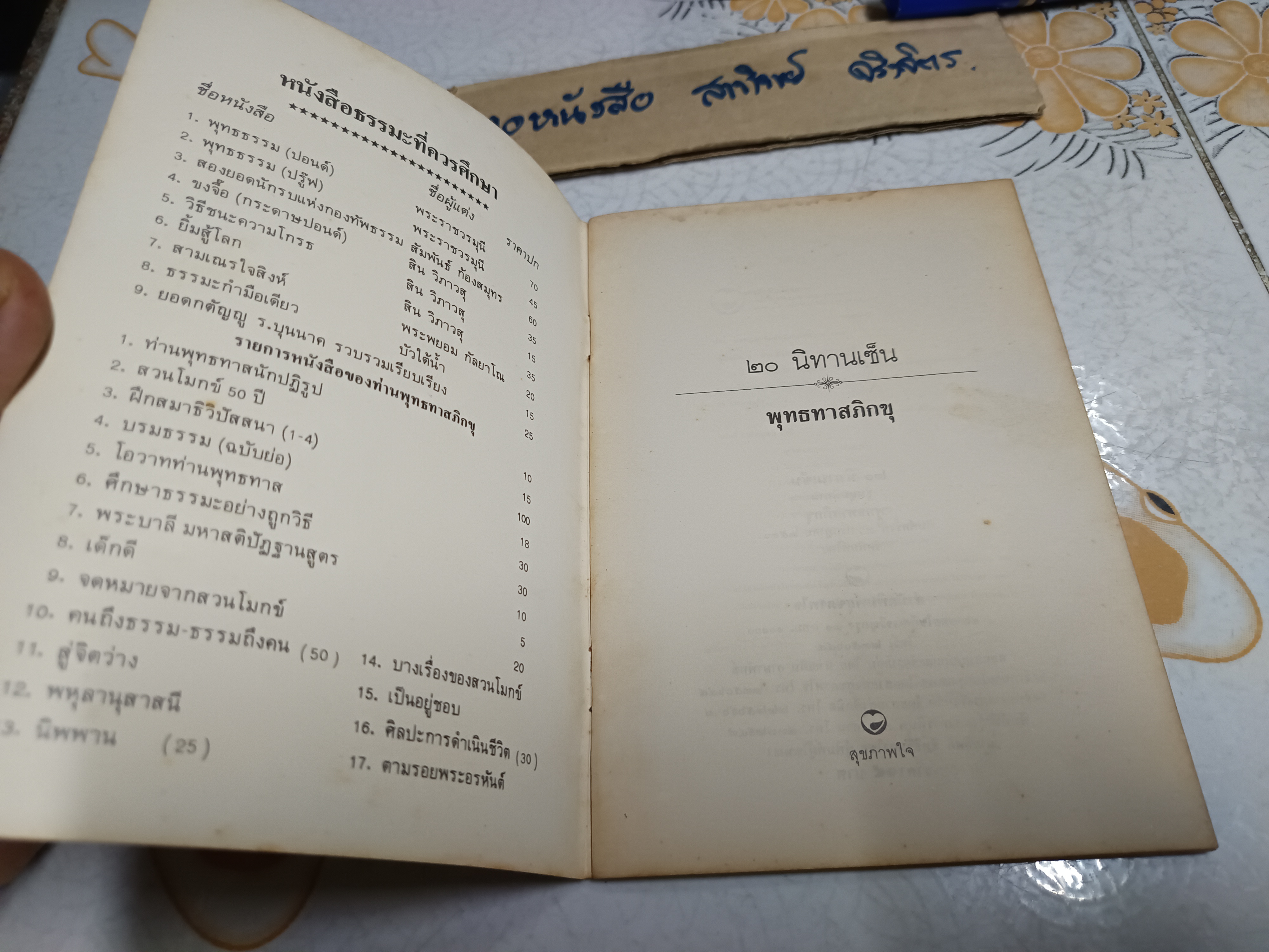 20 นิทานเซ็น - ชุมนุมนิทาน โดย พุทธทาสภิกขุ พิมพ์ครั้งที่ 3/ 2530 สำนักพิมพ์สุขภาพใจ