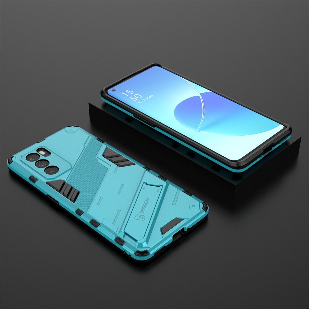 เคส OPPO Reno 6Z 5G #เคสฝาหลังพลาสติก ไฮบริด TPU + Kickstand