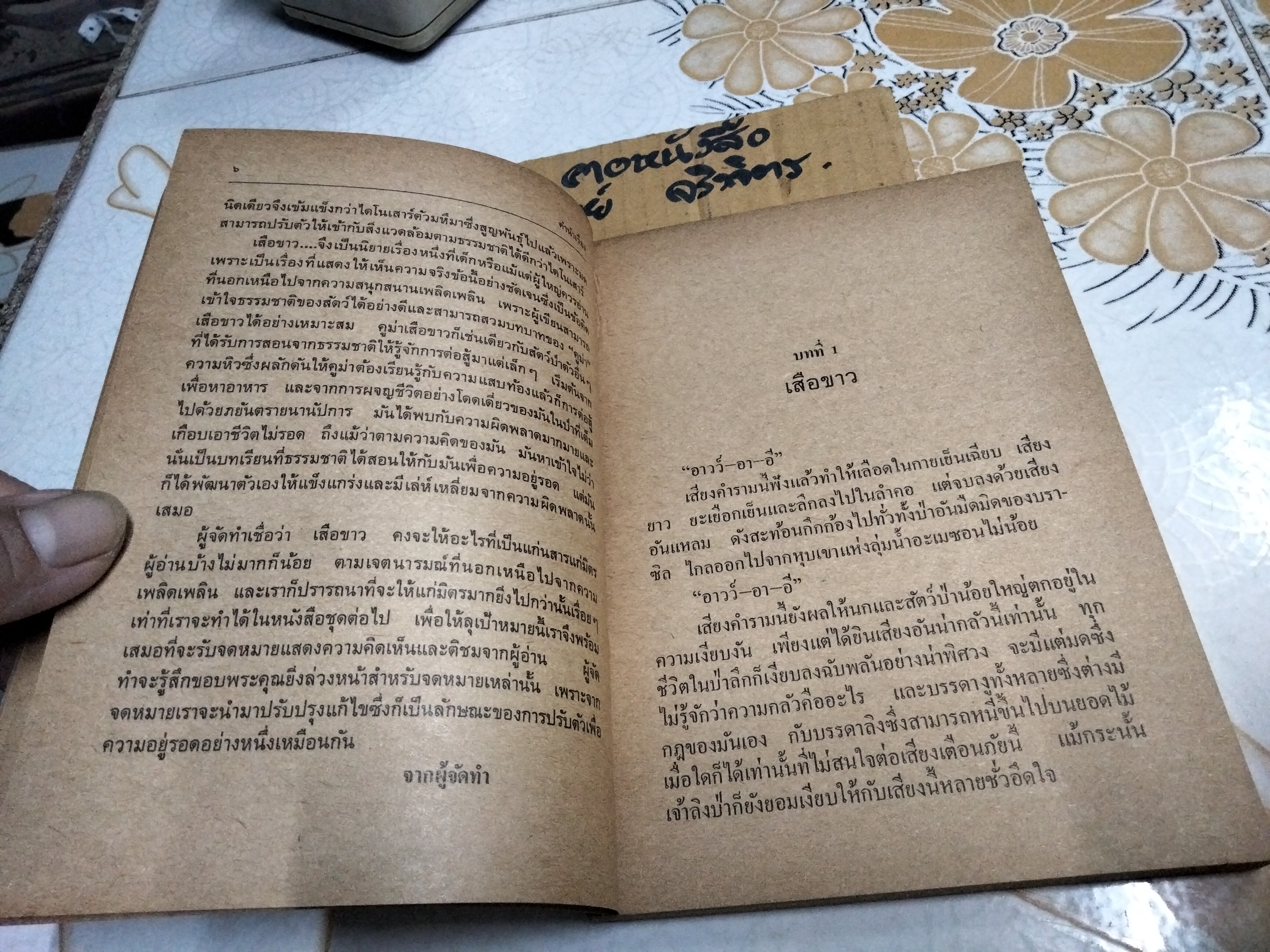 เสือขาว White Panther หนังสืออ่านสำหรับเยาวชนตามโครงการหนังสือเด็กของกองบรรณาธิการชัยพฤกษ์ ชุด 9 อันดับ 1 พ.ศ 2520 **สินค้าหมด**