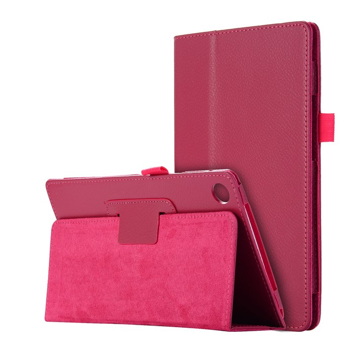 เคส Huawei MediaPad M5 Lite 8 #เคสฝาพับหนัง PU ผิวลิ้นจี่ Litchi Skin Leather Case
