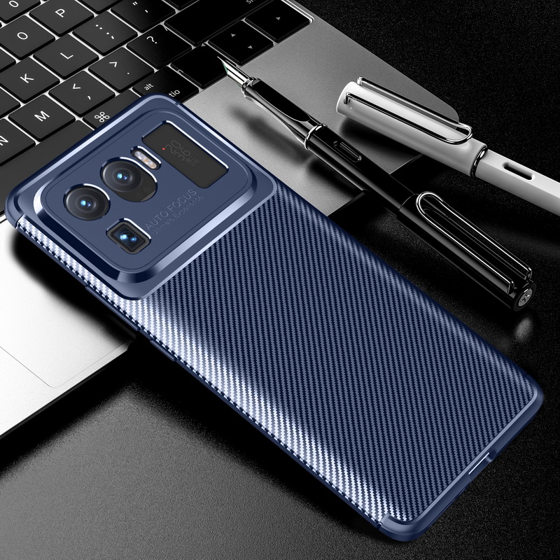 Case Xiaomi Mi 11 Ultra #เคสฝาหลังนิ่ม Carbon Fiber Anti-drop TPU Protection