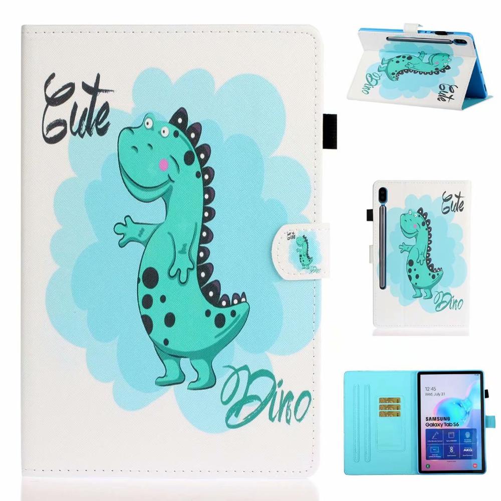 เคส Samsung Galaxy Tab S6 T860 T865 #เคสฝาพับหนัง PU พิมพ์ลาย Pattern Printing PU Leather Flip