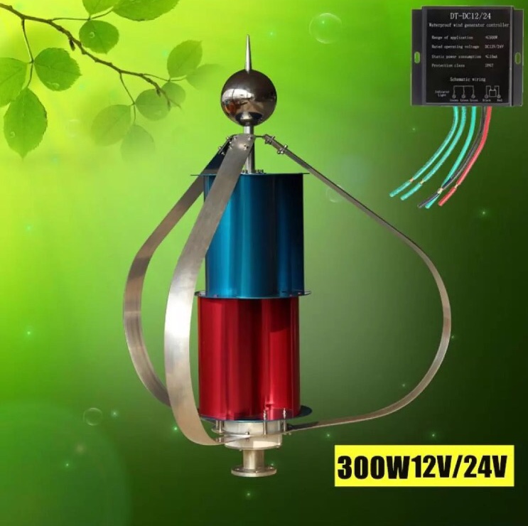 Wind Generative ไร้ใบ 12/24Vdc 300w