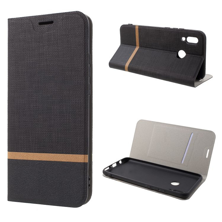 เคส Honor Play #เคสฝาพับหนัง PU ออกแบบสี Contrast ปกเสริมด้วยแผ่นเหล็กคุณภาพดี