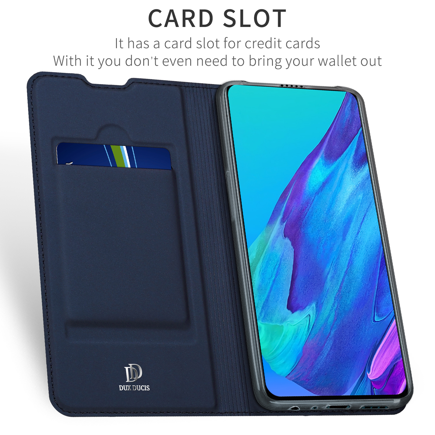 Case Oppo Reno 2 #เคสฝาพับหนัง PU DUX DUCIS Skin Pro Series Auto-absorbed PU Leather คุณภาพดี
