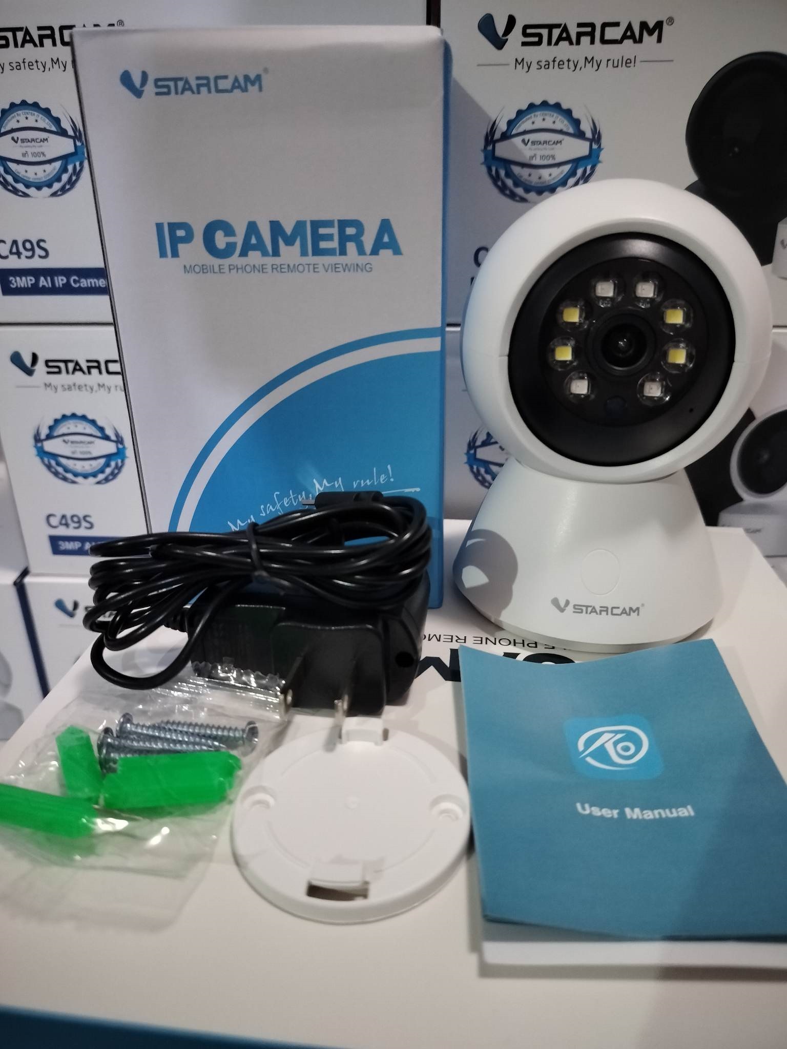 Vstarcam Vstarcam ใหม่ล่าสุด กล้องวงจรปิดกล้องใช้ภายใน รุ่นC991 ความคมชัด3ล้านพิกเซล #สินค้าขายดียอดฮิต ขาว