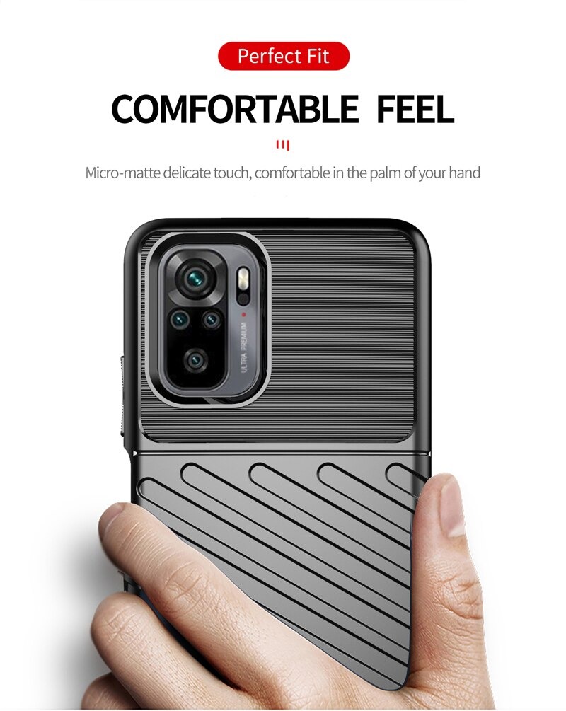 เคส Redmi Note 10 4G #เคสฝาหลัง TPU อ่อน Thunder Series Twill Texture Soft TPU