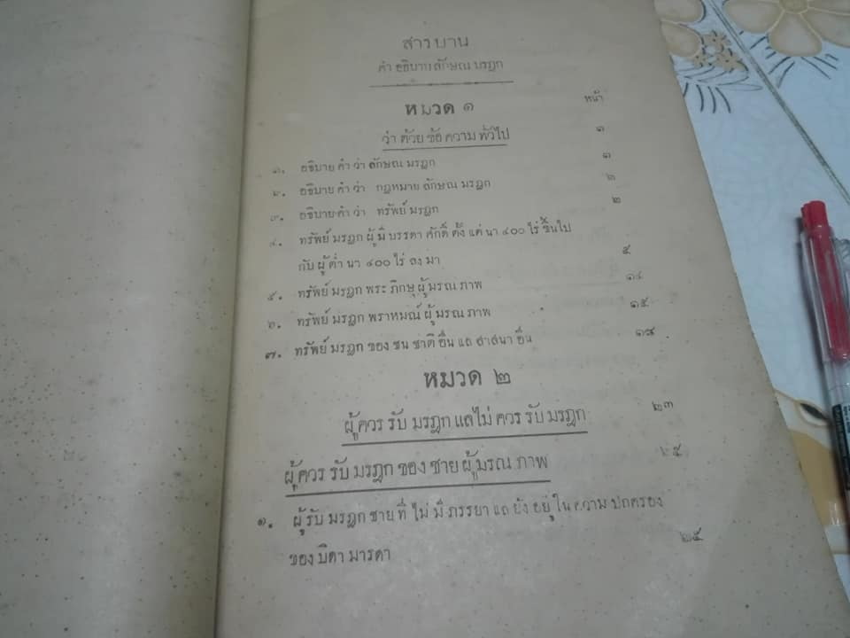 คำอธิบายลักษณ มรฎก โดย พระยาพิจารณาปฤชามาตย์ (สุหร่าย วัชราภัย) - เนติบัณฑิต พิมพ์ปี พ.ศ.2461 (กฎหมายเก่า) **สินค้าหมด**