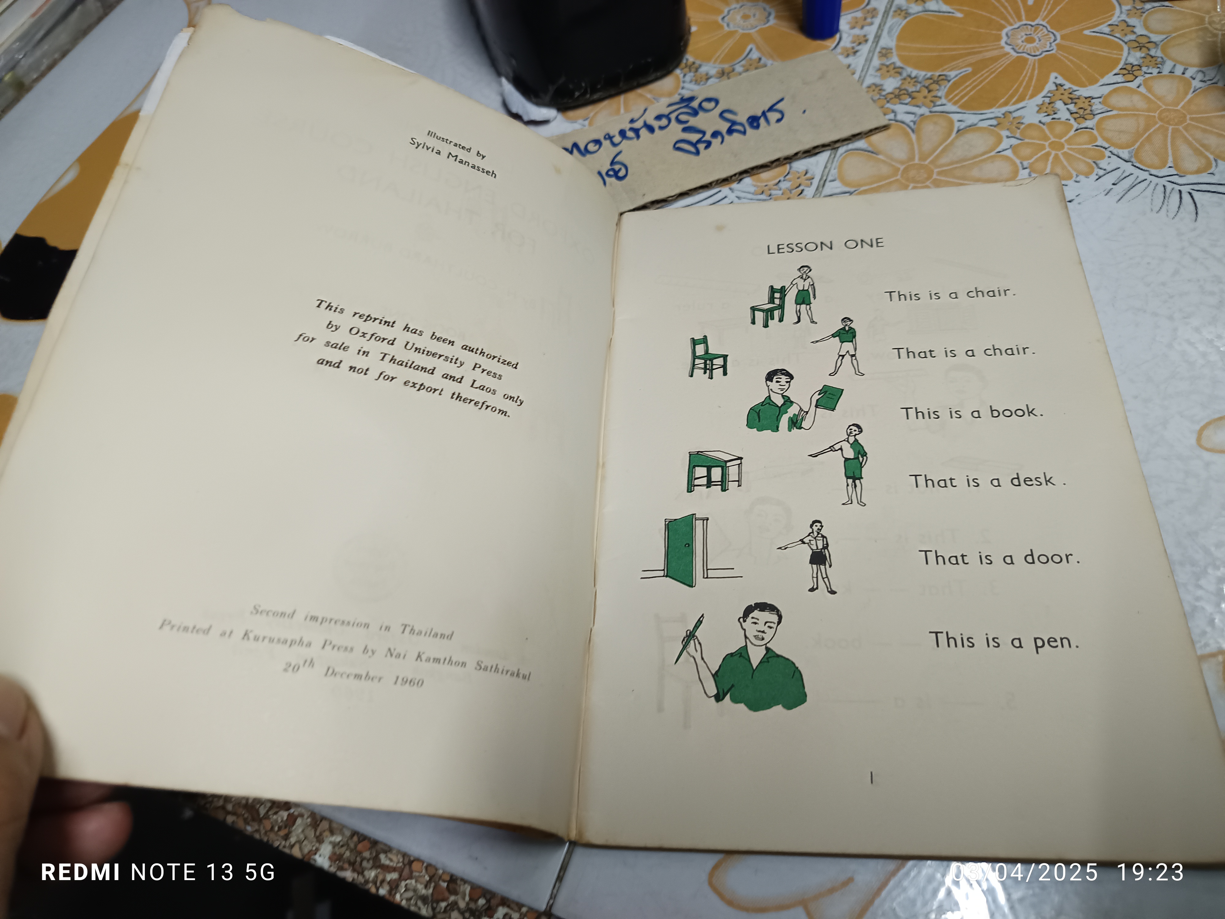 THE OXFORD ENGLISH COURSE FOR THAILAND / BOOK ONE (1960) By H. COULTHARD BURROW Suksapan Panit