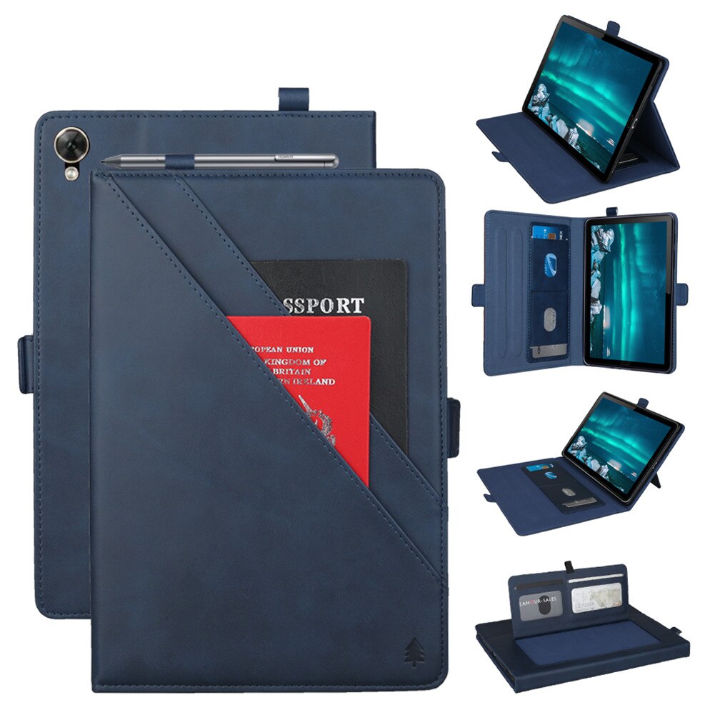 เคส Huawei MediaPad M6 8.4 #เคสฝาพับหนัง PU ช่องเสียบการ์ดภายนอกและภายใน Flip Card Slots Stand Leather