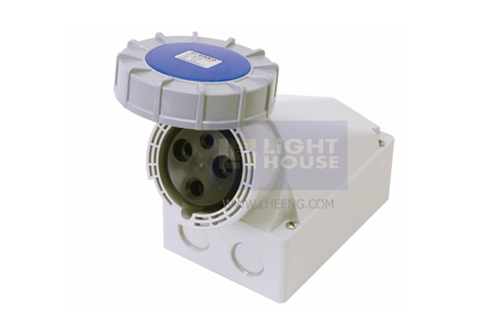HTN-1331 "DAKO PLUG" เต้ารับติดลอยกันน้ำ (2P+E) 63A 230V IP67