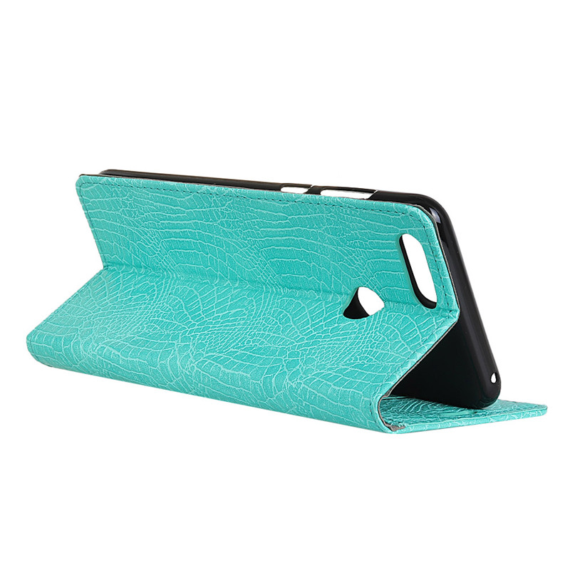 Case Huawei Y9 (2018) #เคสฝาพับสไตล์กระเป๋าสตางค์หนัง PU ลายหนังจระเข้