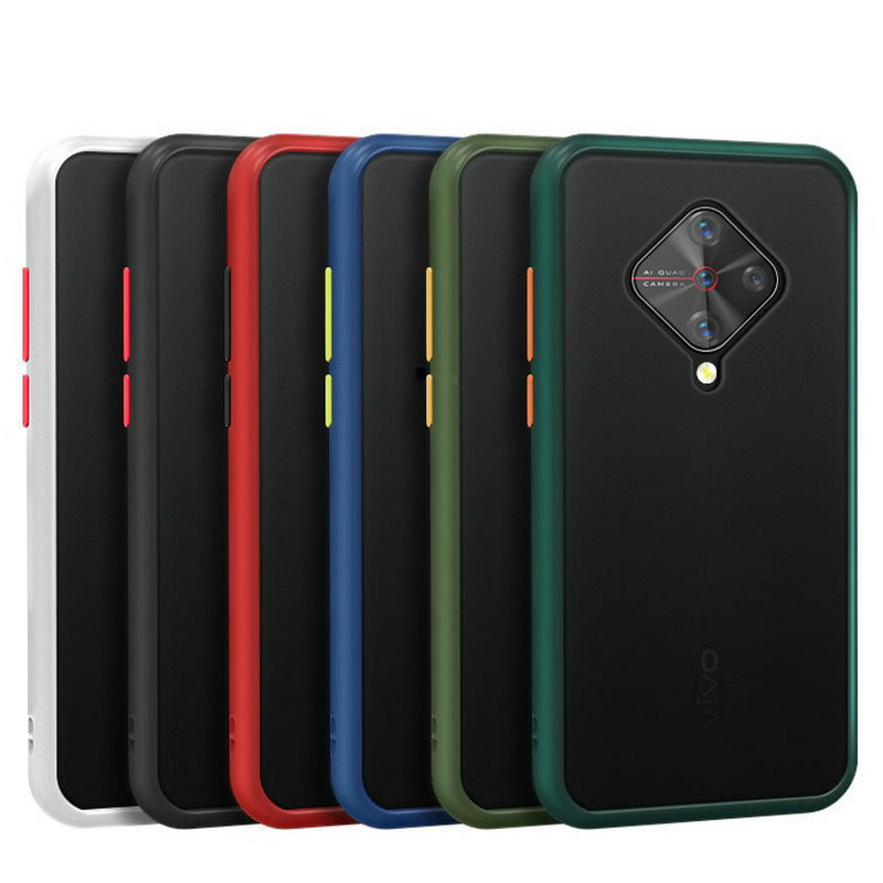 Case Vivo S1 Pro #เคสฝาหลังซิลิโคนโปร่งแสงขอบนิ่ม Frosted Translucent Silicone Case