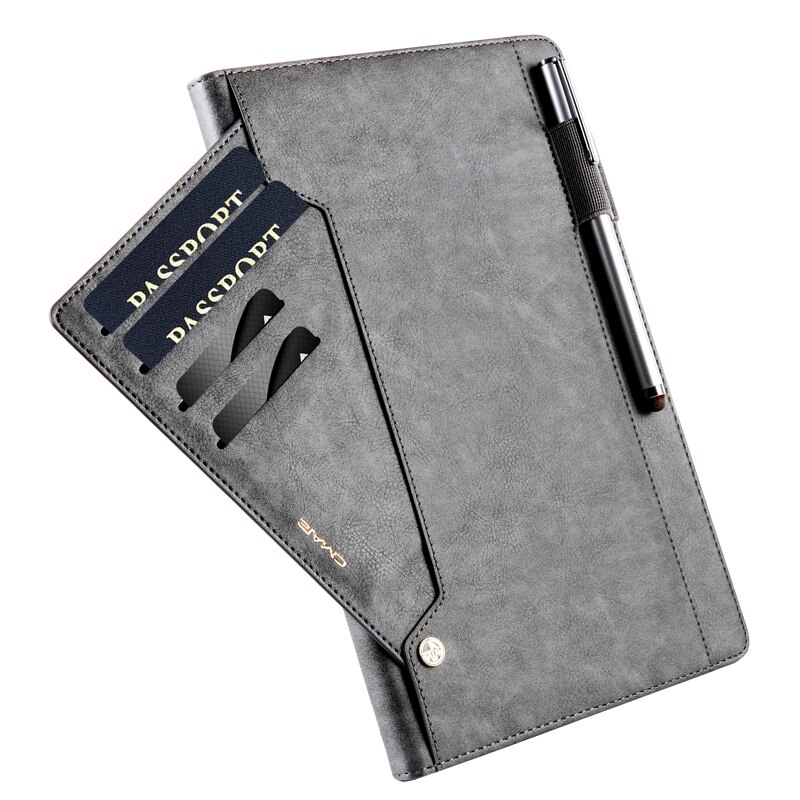 Case Samsung Galaxy Tab A 10.1 (2016) T580 T585 #เคสฝาพับหนัง PU คุณภาพดี พร้อมฝาปิดมีช่องเสียบการ์ด CMAI2 PU Leather Stand Wallet Flip