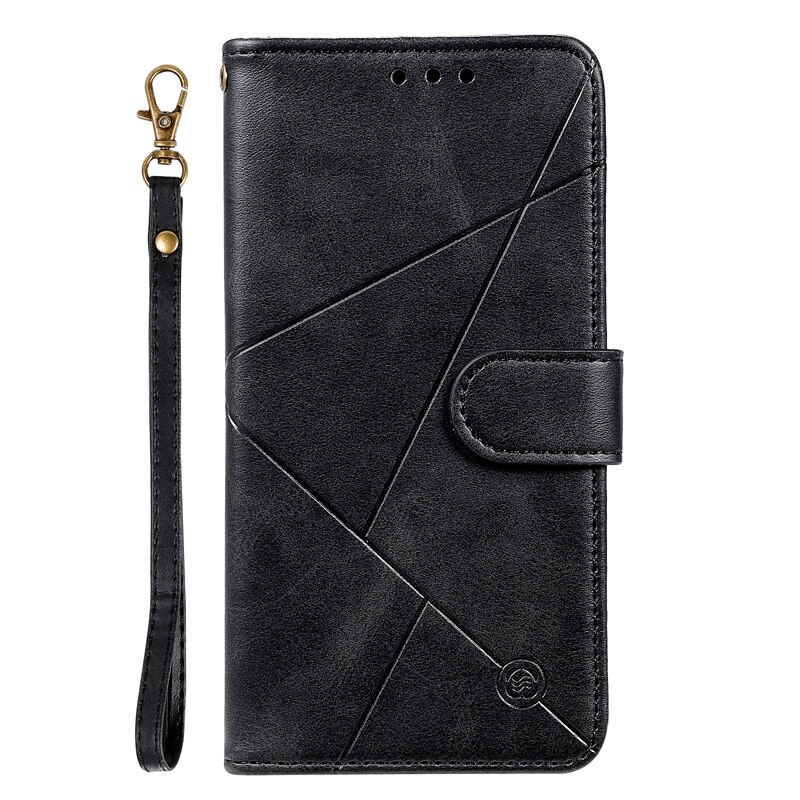 เคส Samsung Galaxy A72 / A72 5G #เคสฝาพับแบบกระเป๋าสตางค์สไตล์เรขาคณิตพร้อมสายคล้อง (สินค้าตัวอย่าง สินค้าจริงตรงตามรุ่น)