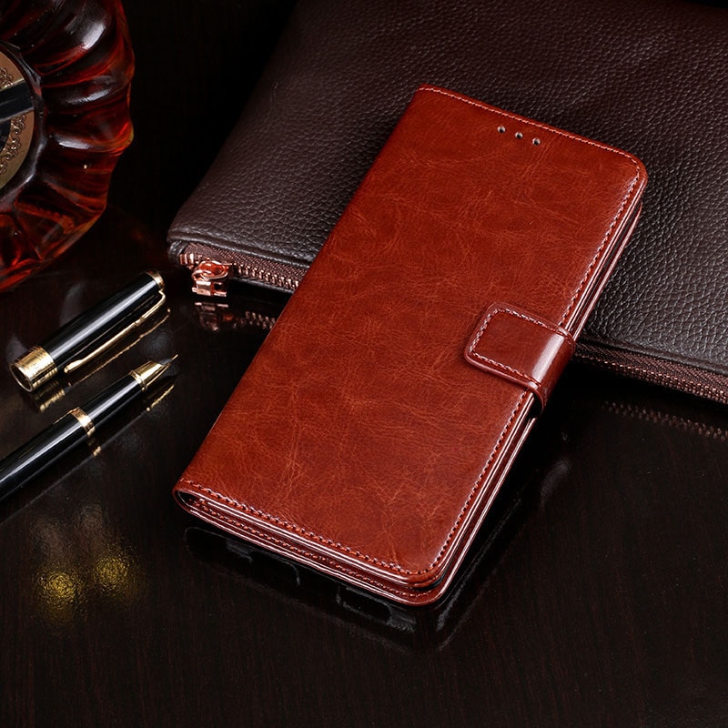 เคส Redmi Note 10S#เคสฝาพับแบบกระเป๋าสตางค์หนัง PU ผิวหนังม้า Crazy Horse