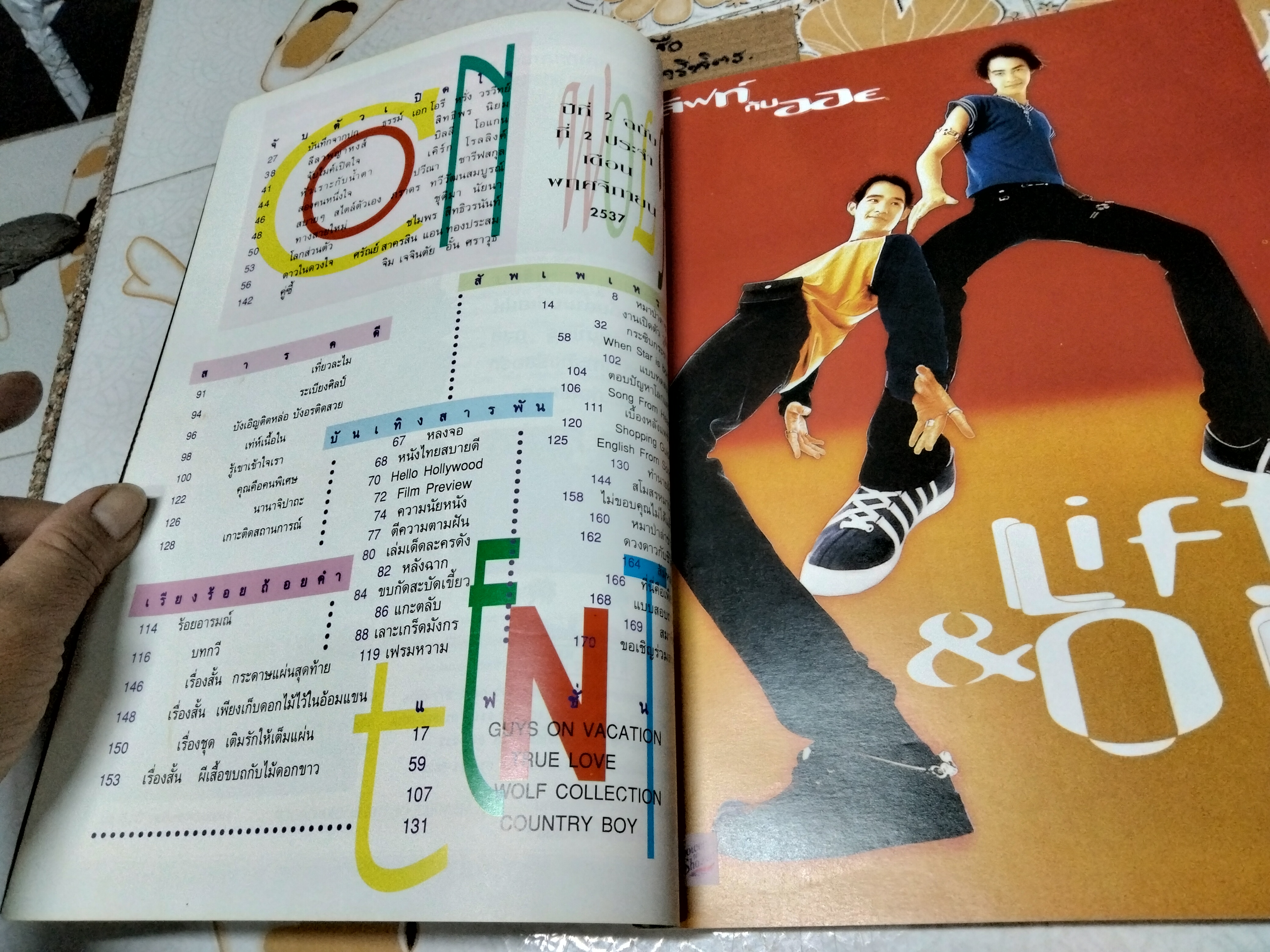 WOLF MAGAZINE Vol.1 No.2 November 1994 ปก เอก โอรี ธรรม์ โทณะวณิก วรวิทย์ นัยสำราญ **สินค้าหมด**
