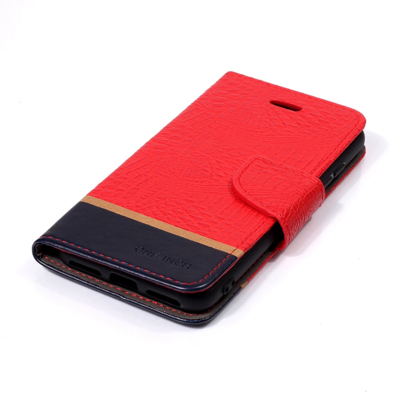 เคส Samsung Galaxy J4+ #เคสฝาพับหนัง PU ผิวหนังจระเข้ Crocodile Texture Splicing PU Leather
