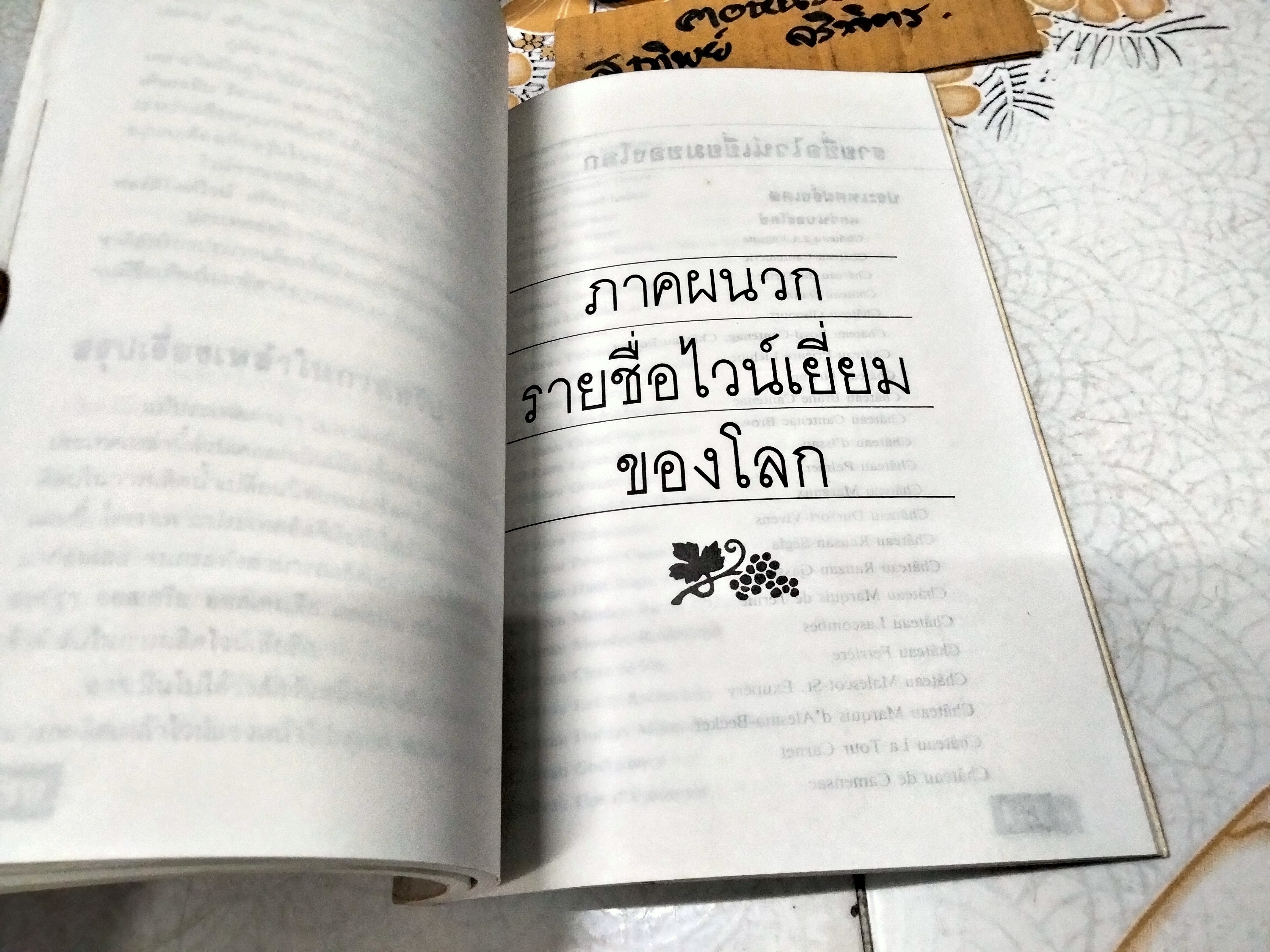 ผ่าอาณาจักรไวน์ โดย กมลศักดิ์ตั้งธรรมนิยม พิมพ์รวมเล่มครั้งแรก พ.ศ.2534 **สินค้าหมด**