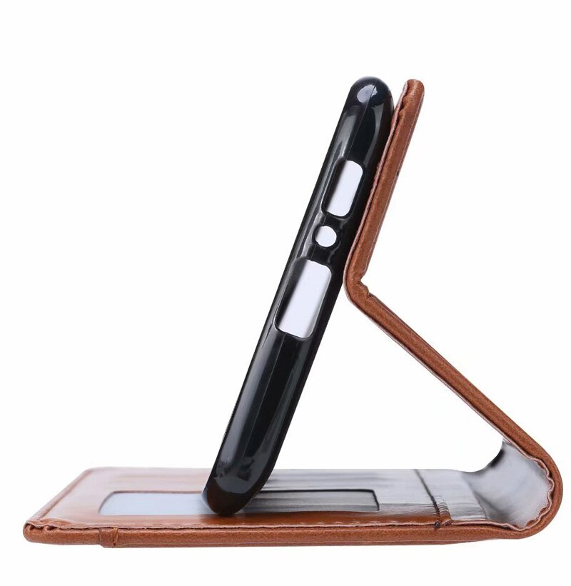 เคส Samsung Galaxy A80 #เคสฝาพับแบบกระเป๋าสตางค์หนัง PU มีช่องเสียบบัตรคุณภาพดี