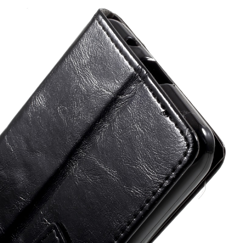 เคส Huawei Y3 2017 #เคสฝาพับหนัง PU Crazy Horse Texture Leather Flip
