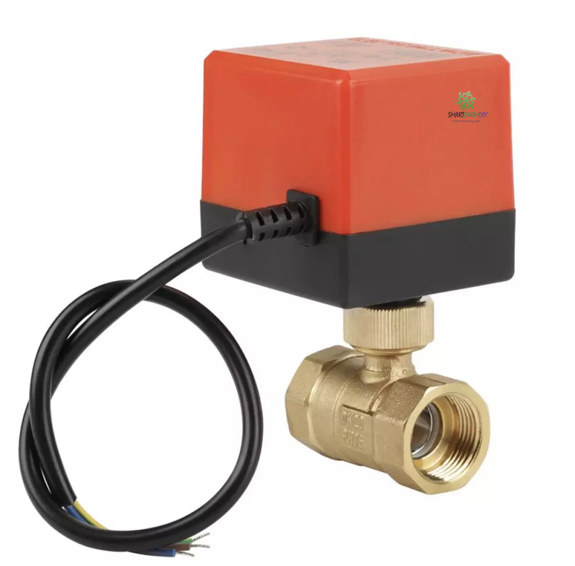 มอเตอร์วาวล์ไฟฟ้า DC 12 โวลต์ G3/4 "DN20 ทองเหลือง