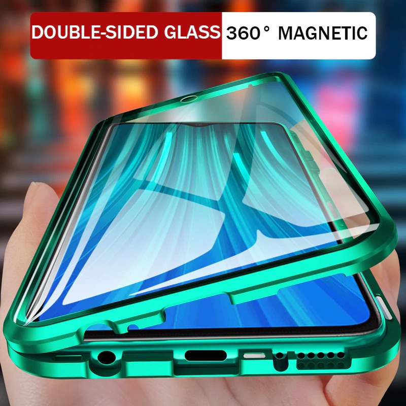 Case Xiaomi Mi 11 #เคสกระจกขอบโลหะประกบแม่เหล็กหน้าหลังมีป้องกันเลนส์กล้อง Fully Protection Magnetic Adsorption Glass Metal Phone Protective Built-in Camera Protection