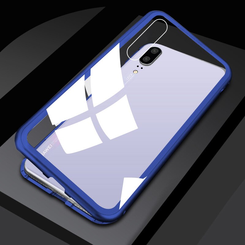 เคส Huawei Nova 5T #(พร้อมส่ง) เคสขอบโลหะประกบแม่เหล็กด้านหลังกระจก Magnetic Clear Glass Hard Back Cover Metal Frame Protection Case