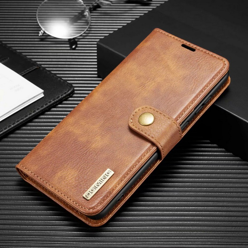 Case Samsung Galaxy A51 #เคสฝาพับสไตล์กระเป๋าสตางค์แบบแยกส่วน DG.MING Detachable 2-in-1 Wallet Split Leather