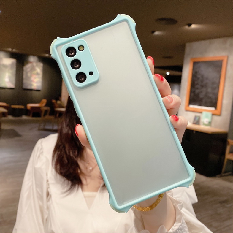 เคส OPPO Reno 5 Pro 5G #เคสฝาหลังขอบซิลิโคนิ่ม Fashion Color Liquid Frame Anti-fall Phone Case