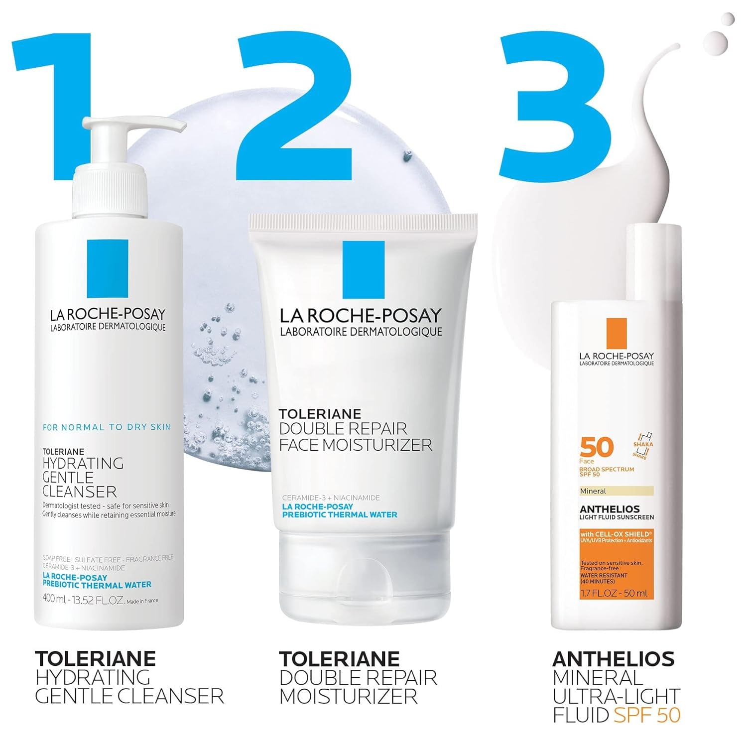 (Pre Order) La Roche-Posay® Anthelios Light Fluid Mineral Sunscreen For Face SPF 50, 50 ml ลาโรช-โพเซย์ แอนเทลิโอส ครีมกันแดด สำหรับผิวหน้า