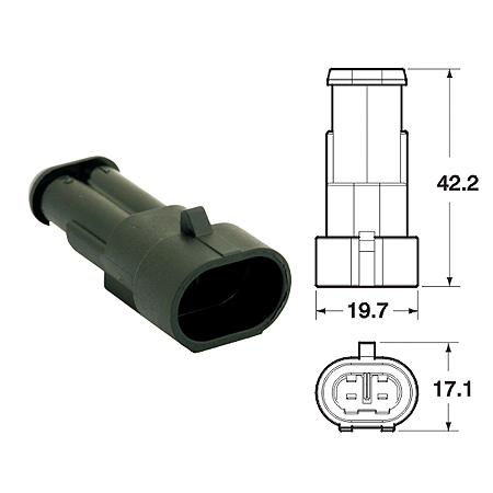 ปลั๊กต่อสายไฟในรถยนต์ AUTOMOTIVE CONNECTORS, 060 AM SPECIALSEAL 1.5 SERIES SEALED 1.25SQMM
