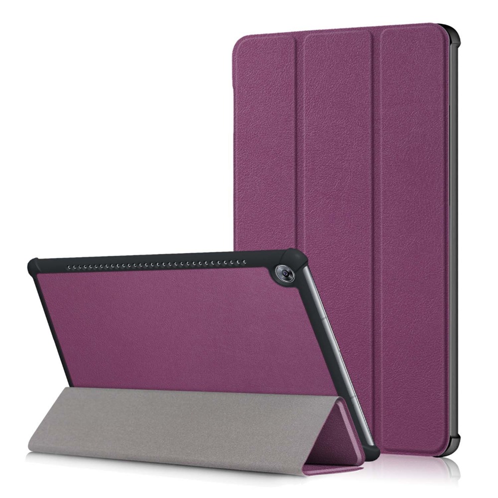 Case Huawei MediaPad M5 Pro 10.8 นิ้ว #เคสฝาพับหนัง PU แบบพับ 3 พับ Tri-fold Stand Flip Leather Case