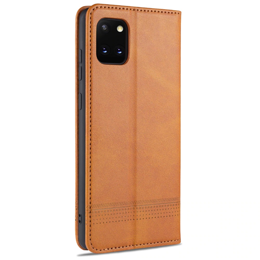 เคส Samsung Galaxy Note 10 Lite #เคสฝาพับ AZNS สไตล์ Retro หนัง PU มีช่องเสียบการ์ด