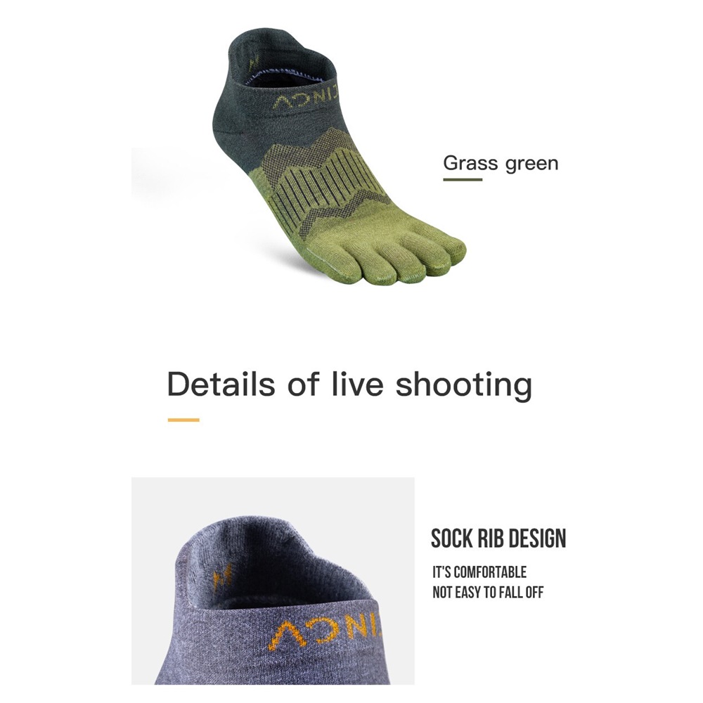 ถุงเท้าแยกนิ้ว ถุงเท้าวิ่งมาราธอน ถุงเท้าผลิตจากเส้นใยสังเคราะห์ Coolmax AONIJIE รุ่น E4810 (N03)