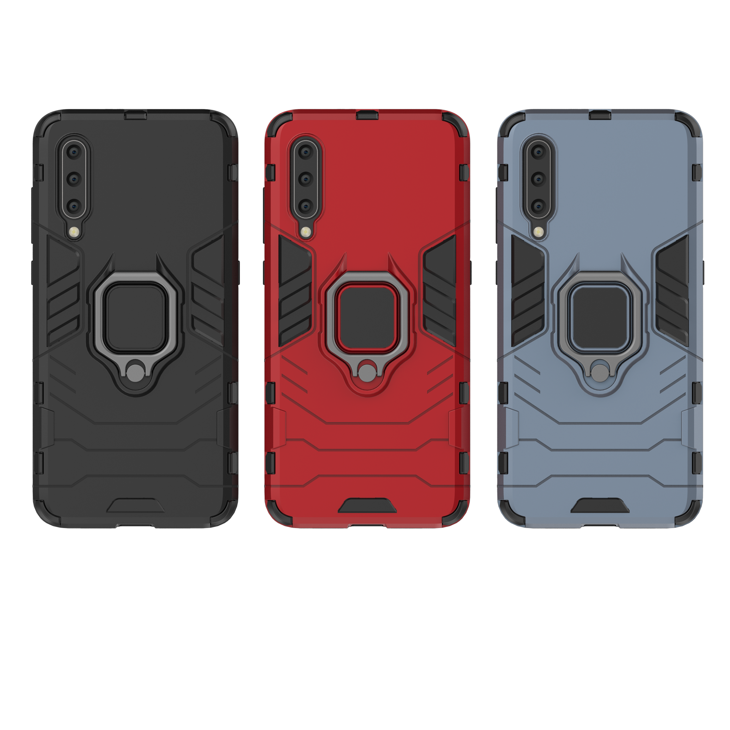 Case Xiaomi Mi 9 SE #เคสฝาหลังพลาสติกแข็ง +TPU Hybrid Case มีแหวนสวมนิ้วโลหะ