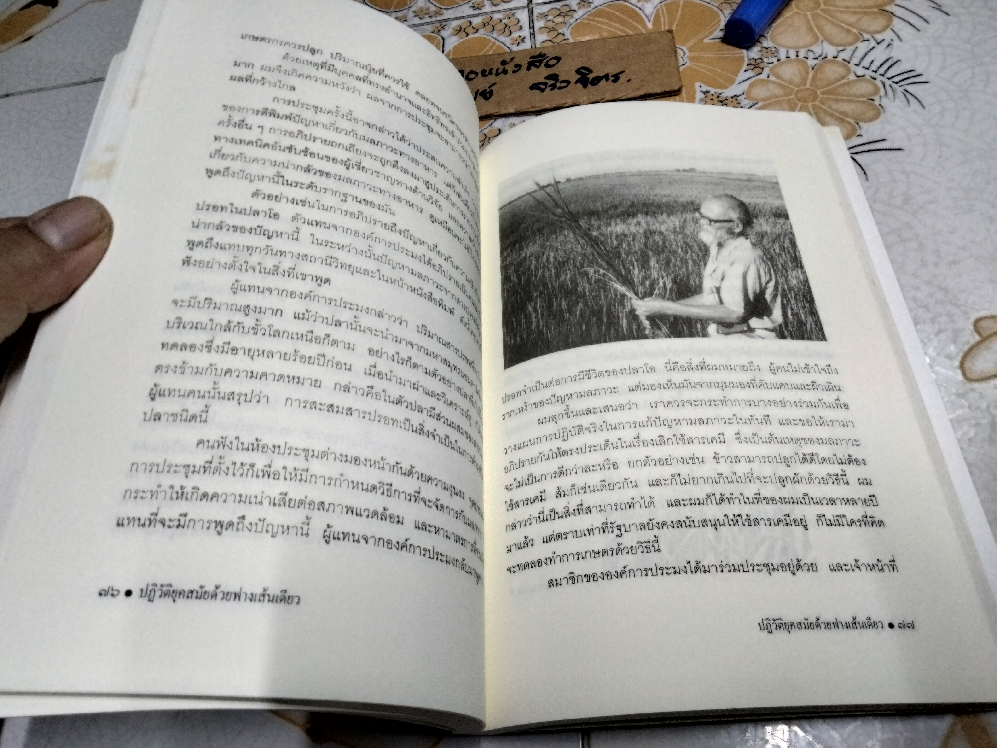 ปฏิวัติยุคสมัยด้วยฟางเส้นเดียว The One - Straw Revolution Masanobu Fukuoka (มาซาโนบุ ฟูกูโอกะ) เขียน **สินค้าหมด**