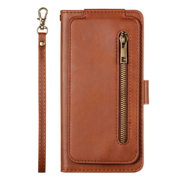 Case Huawei P30 Lite #เคสแบบกระเป๋าสตางค์ช่องใส่บัตรหลายช่อง Multi-slot Wallet Zippered Leather พร้อมสายคล้อง