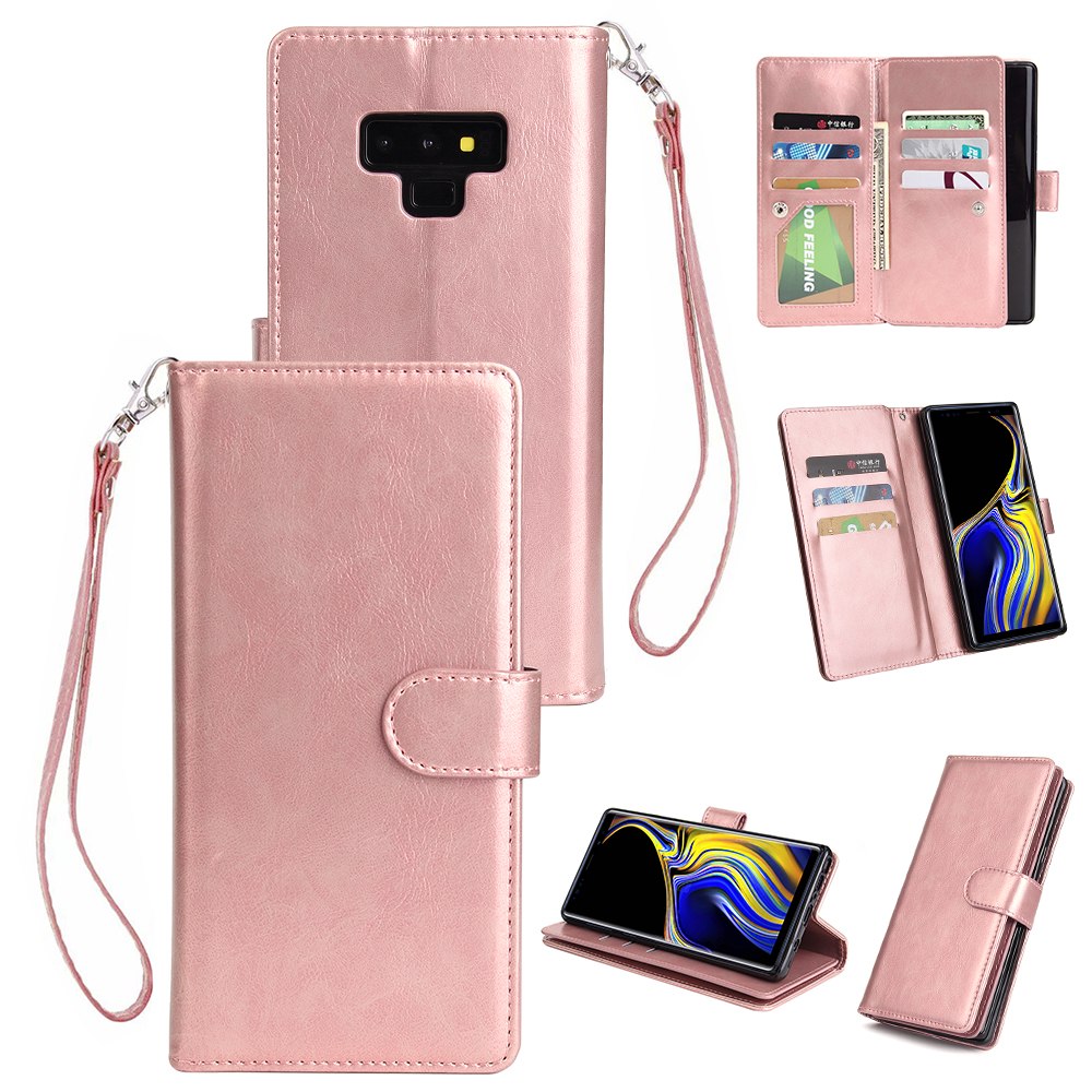 Case Samsung Galaxy Note 9 #เคสฝาพับหนัง PU แบบกระเป๋าสตางค์มีช่องใส่บัตร 9 ช่อง