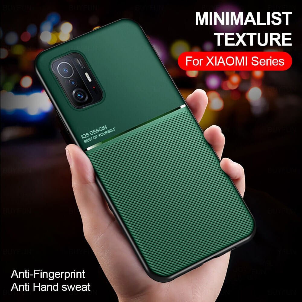 เคส Xiaomi 11T / 11T Pro #เคสแบบฝาหลัง TPU เคลือบหนัง PU สไตล์ธุรกิจที่เรียบง่ายมีแผ่นเหล็กในตัว Minimalist Business Style Leather Coated TPU Built-in metal magnetic plate(สินค้าตัวอย่างสินค้าจริงตรงตามรุ่น)
