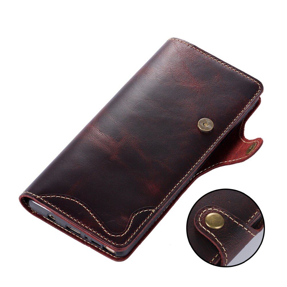 Case iPhone 14 #เคสฝาพับหนังแท้พร้อมสายคล้อง Genuine Wallet Leather Phone Cover with Lanyard