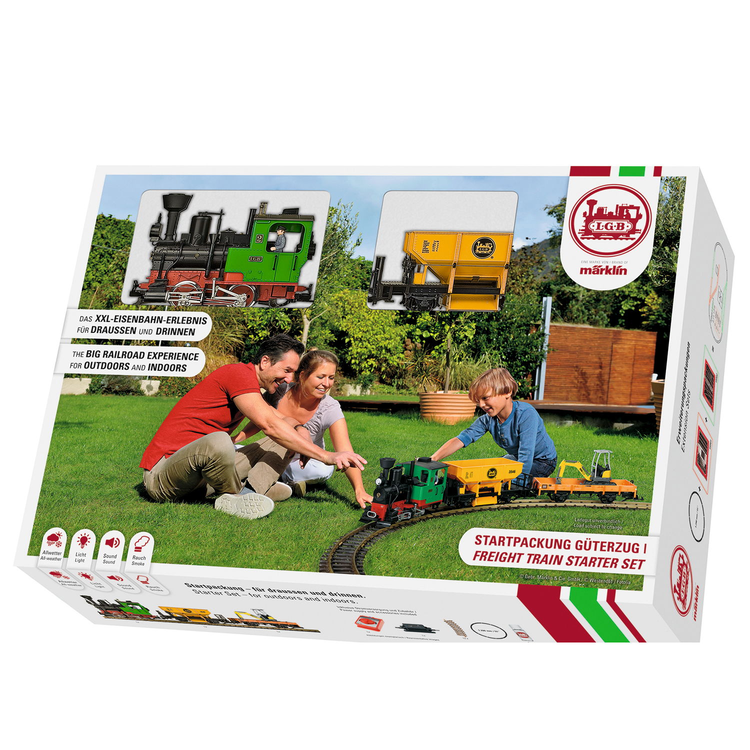 LGB Freight Train Starter Set with Sound & Smoke - G Scale
