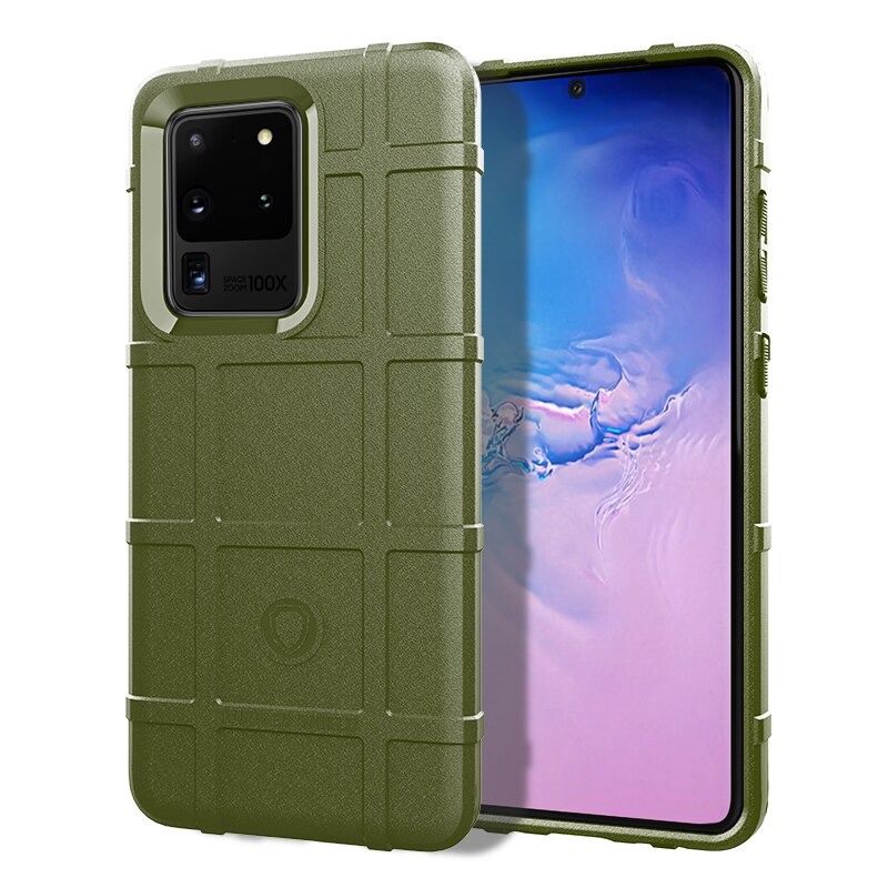 Case Samsung Galaxy S20 Ultra / S20 Ultra 5G #เคสฝาหลัง Rugged Shield Series Soft Silicone Shock Absorption Matte กันกระแทก