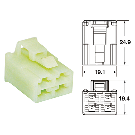 ปลั๊กต่อสายไฟในรถยนต์ AUTOMOTIVE CONNECTORS,250 STANDARD TYPE UNSEALED 3sqmm