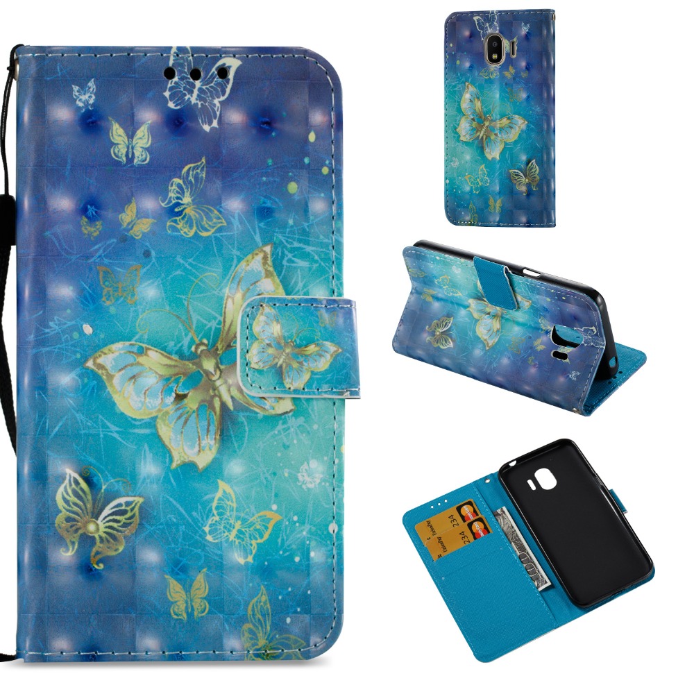 Case Samsung Galaxy J2 Pro 2018 3D Vivid Pattern Stand Leather #เคสฝาพับสไตล์กระเป๋าสตางค์