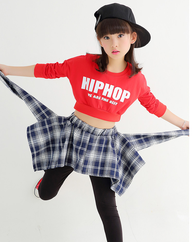 ชุดเต้นเด็กหญิงสุดเท่ห์ สไตล์ HipHop ลายสก๊อต