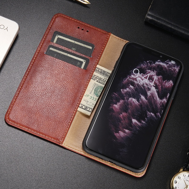 Case OPPO Reno 5 Pro 5G #เคสฝาพับหนัง PU มีช่องเสียบบัตร ฝาปิดแม่เหล็กดูดซับอัตโนมัติ