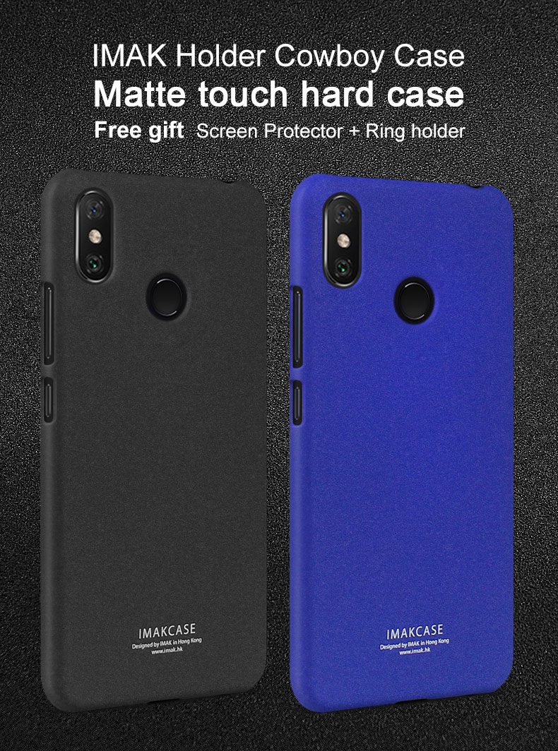 Case Xiaomi Mi Max 3 #เคสฝาหลัง IMAK Cowboy Shell มีแหวนสวมนิ้ว Ring Holder Kickstand + ฟิล์มกันรอยหน้าจอ