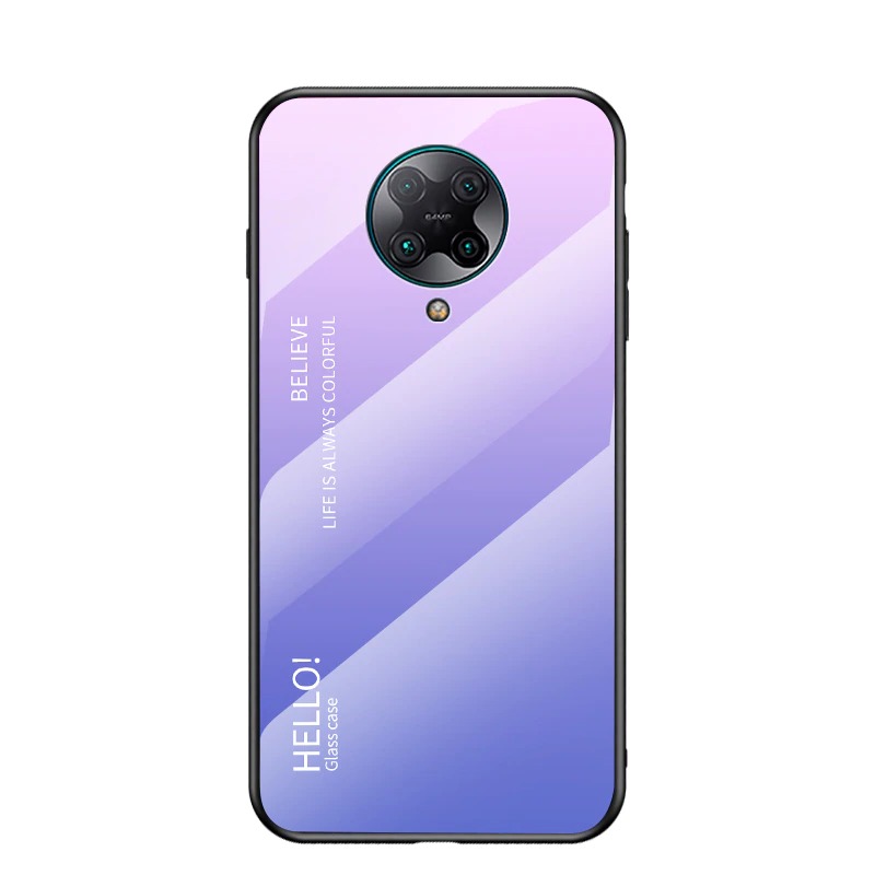 เคส Redmi Note 9T 5G #เคสฝาหลัง Gradient Color Glass + PC + TPU Hybrid Case